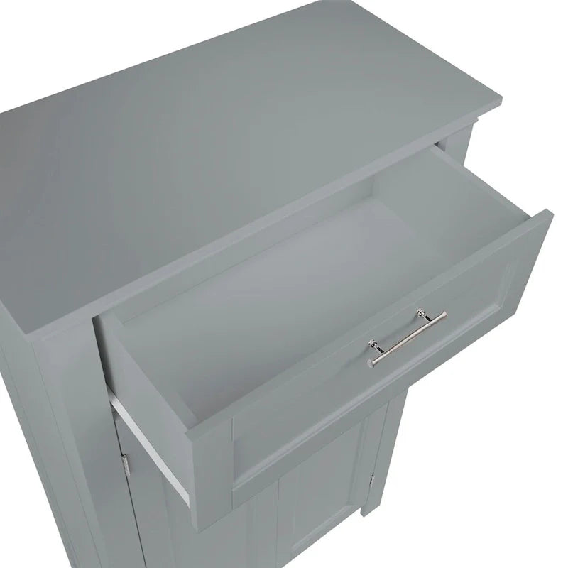 RiverRidge Somerset Gray Two-Door Storage Cabinet for Bathroom and Laundry with Drawer and Adjustable Shelf 9