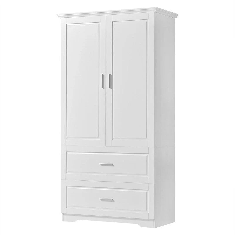 2-Door Bathroom Storage Cabinet with Drawers and Adjustable Shelf 6