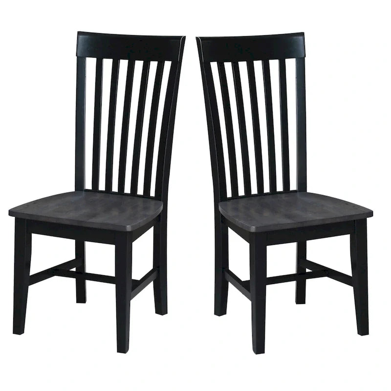 Set of 2 Cosmo Tall Mission Chairs in Solid Wood by International Concepts 34