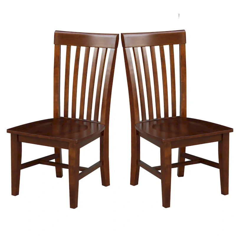 Set of 2 Cosmo Tall Mission Chairs in Solid Wood by International Concepts 35