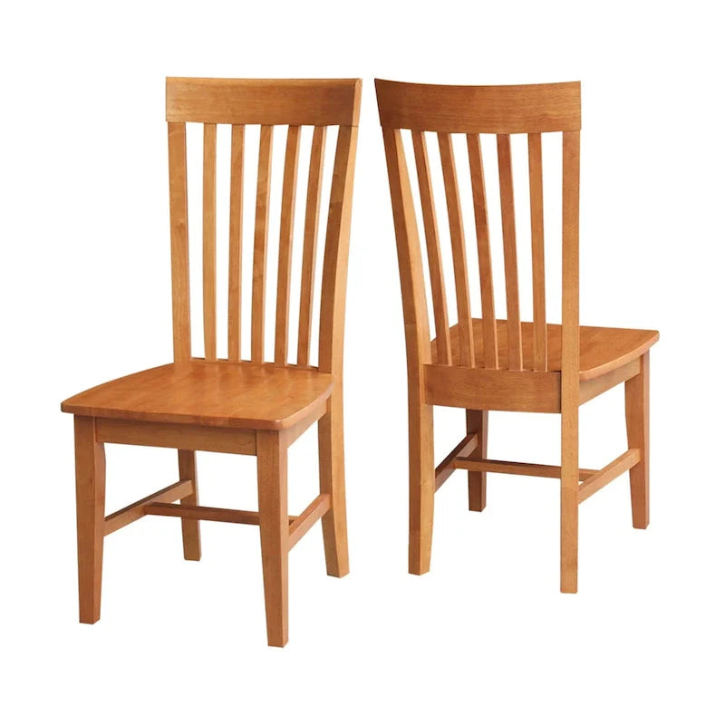 Set of 2 Cosmo Tall Mission Chairs in Solid Wood by International Concepts 7