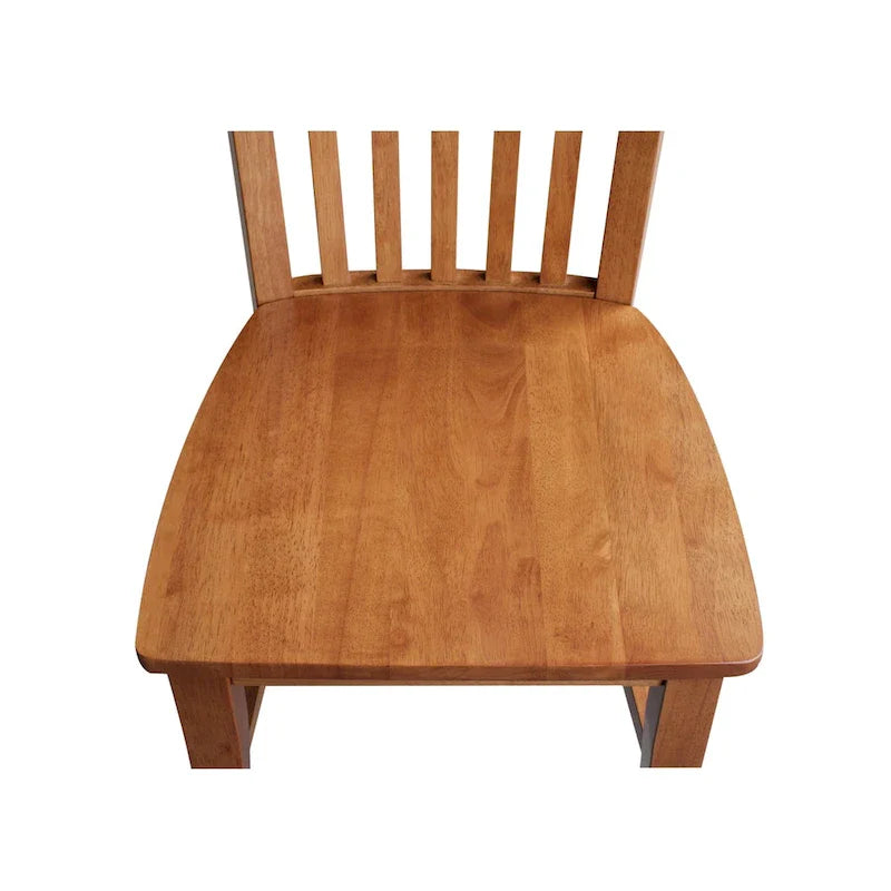 Set of 2 Cosmo Tall Mission Chairs in Solid Wood by International Concepts 9