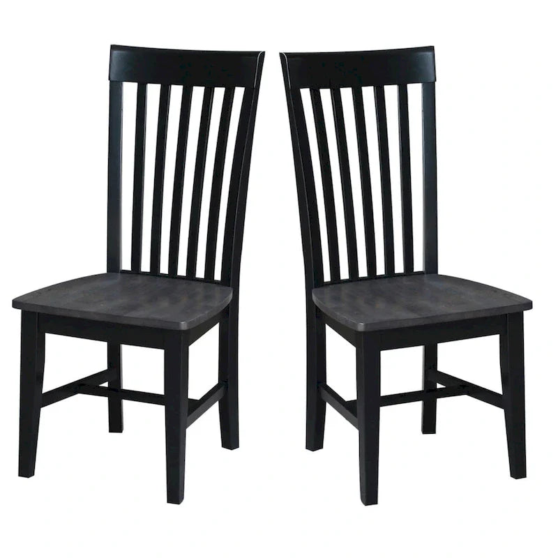 Set of 2 Cosmo Tall Mission Chairs in Solid Wood by International Concepts 10