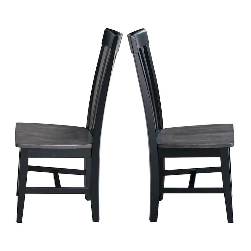 Set of 2 Cosmo Tall Mission Chairs in Solid Wood by International Concepts 15
