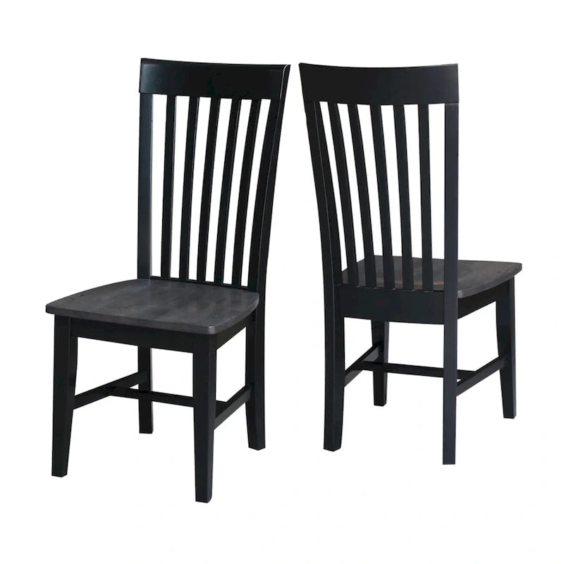 Set of 2 Cosmo Tall Mission Chairs in Solid Wood by International Concepts 16