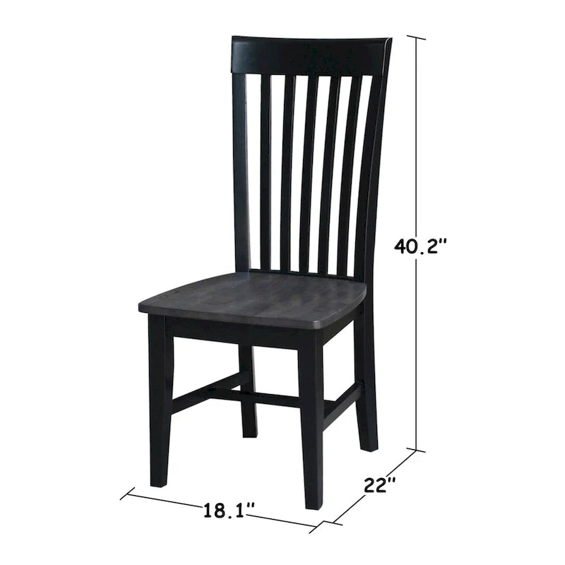 Set of 2 Cosmo Tall Mission Chairs in Solid Wood by International Concepts 19