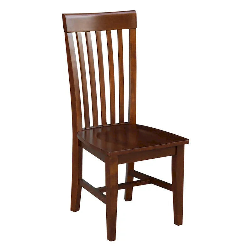 Set of 2 Cosmo Tall Mission Chairs in Solid Wood by International Concepts 24