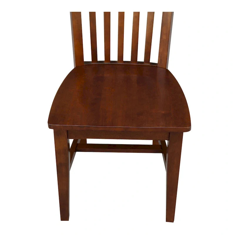 Set of 2 Cosmo Tall Mission Chairs in Solid Wood by International Concepts 29
