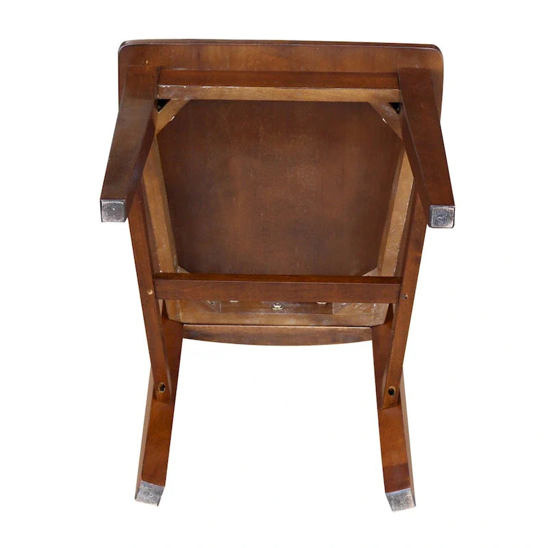 Set of 2 Cosmo Tall Mission Chairs in Solid Wood by International Concepts 30