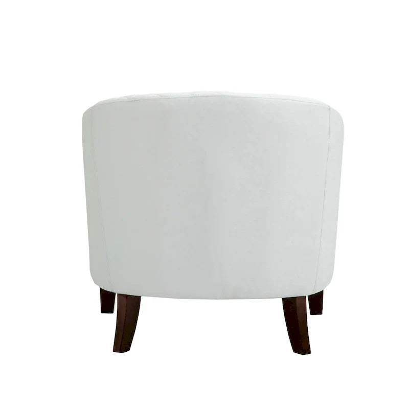 Ethan Barrel Accent Chair in PU Leather with Nailhead Detailing 23
