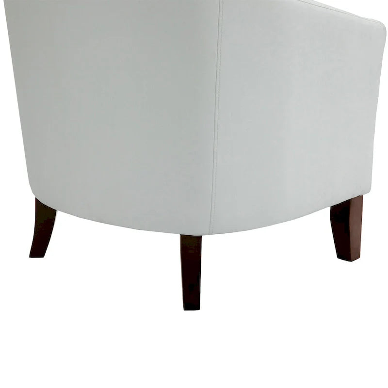 Ethan Barrel Accent Chair in PU Leather with Nailhead Detailing 26