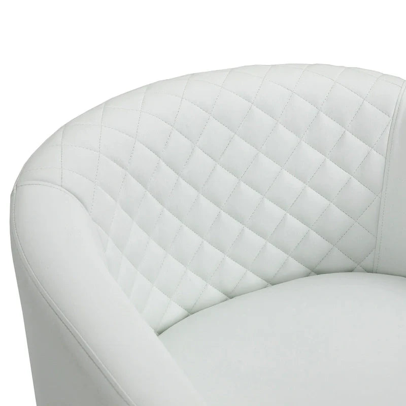 Ethan Barrel Accent Chair in PU Leather with Nailhead Detailing 27