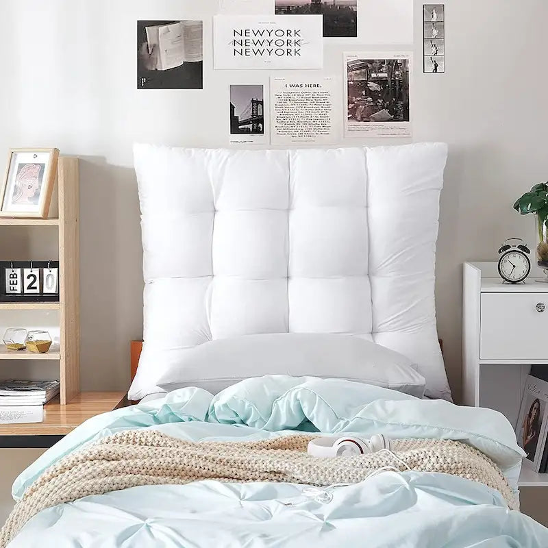 Tufted Queen Puffy Headboard for College by DormCo 38