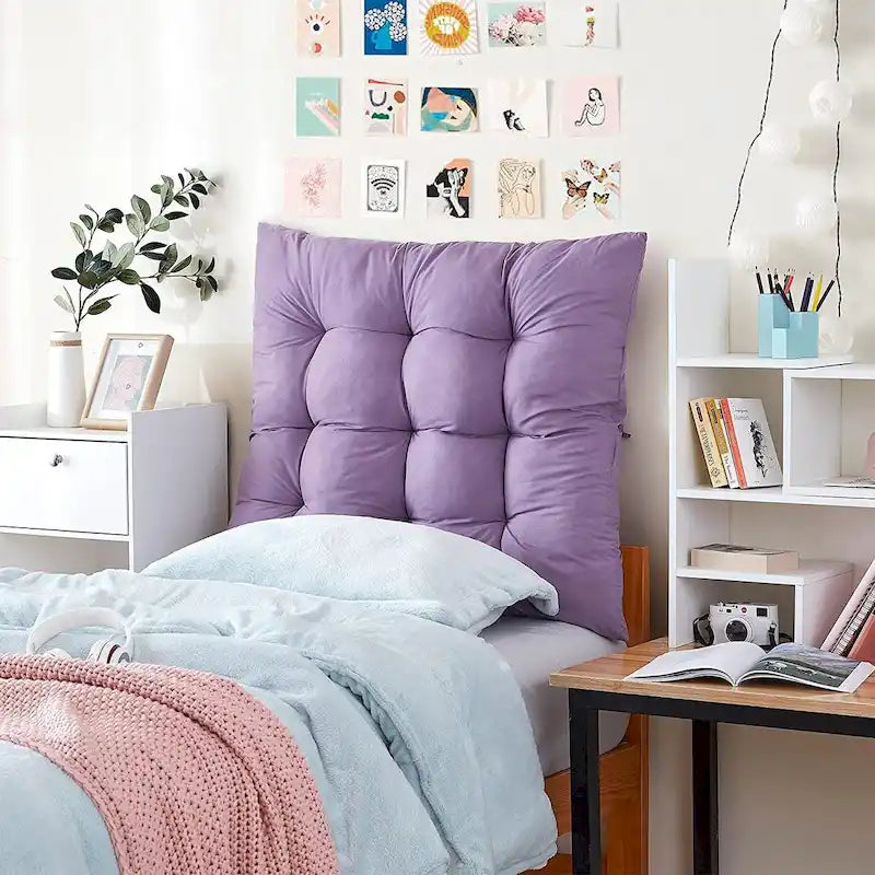 Tufted Queen Puffy Headboard for College by DormCo 40