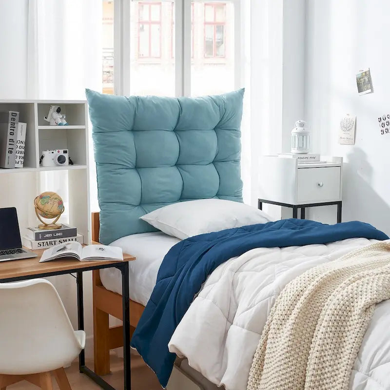 Tufted Queen Puffy Headboard for College by DormCo 44