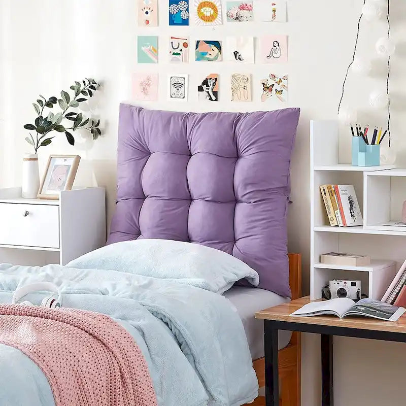 Tufted Queen Puffy Headboard for College by DormCo 2