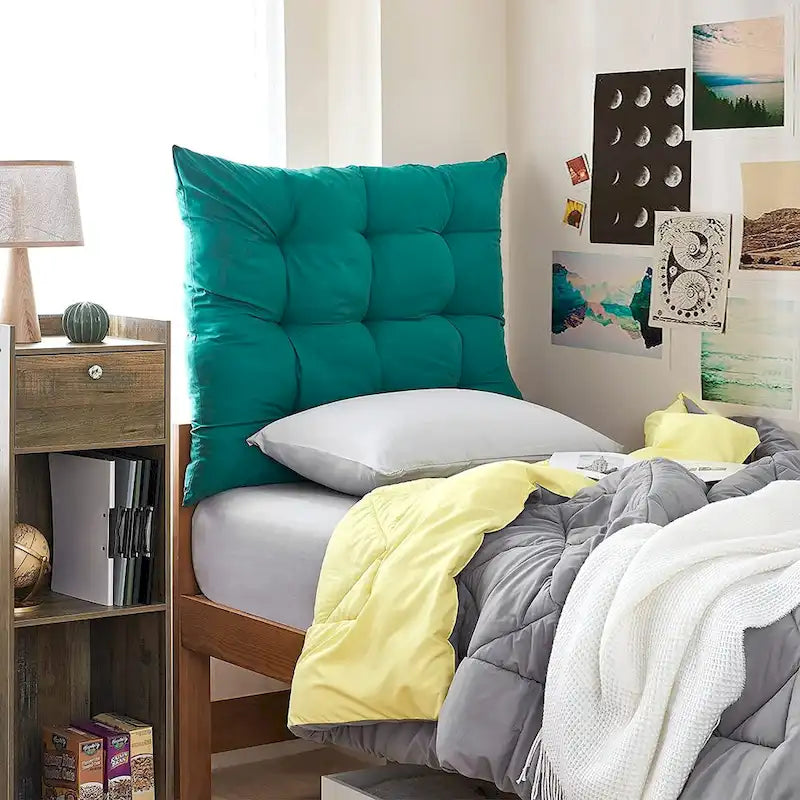 Tufted Queen Puffy Headboard for College by DormCo 5