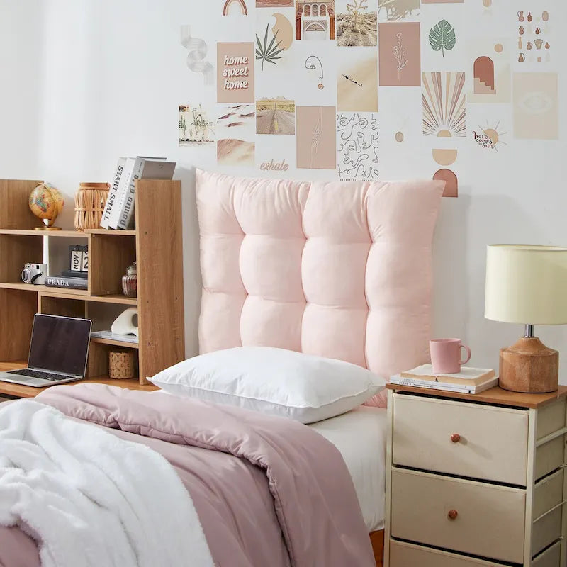 Tufted Queen Puffy Headboard for College by DormCo 9