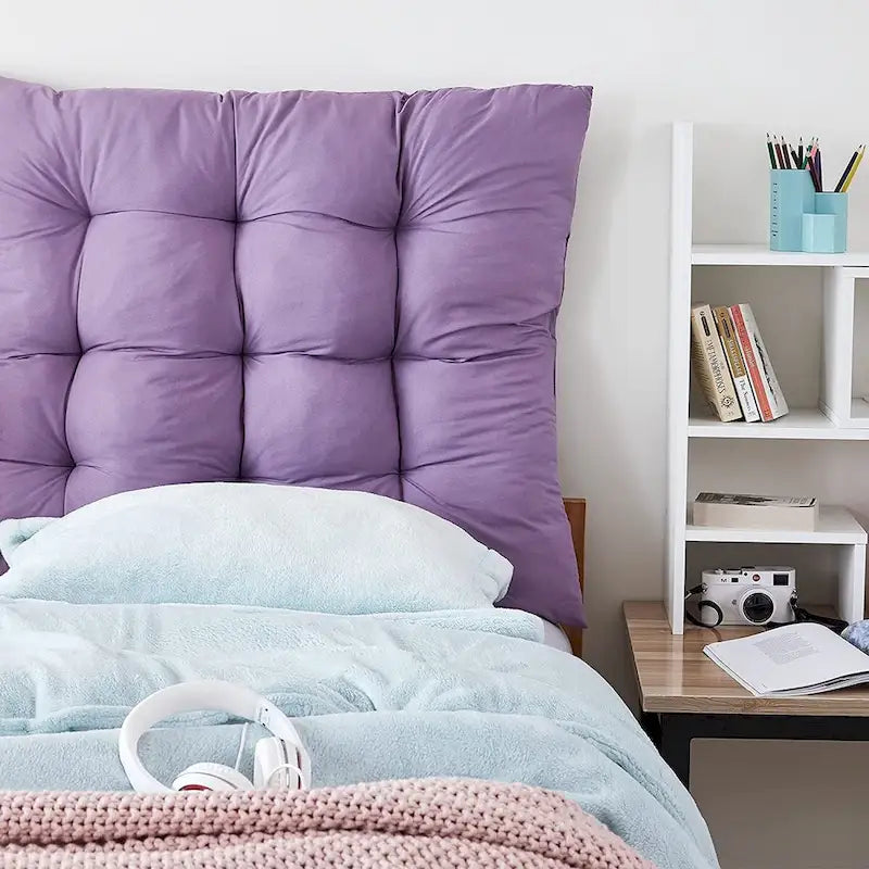 Tufted Queen Puffy Headboard for College by DormCo 28