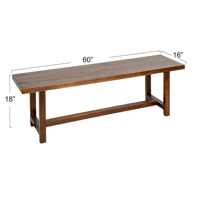Stylish Acacia Trestle Bench 3