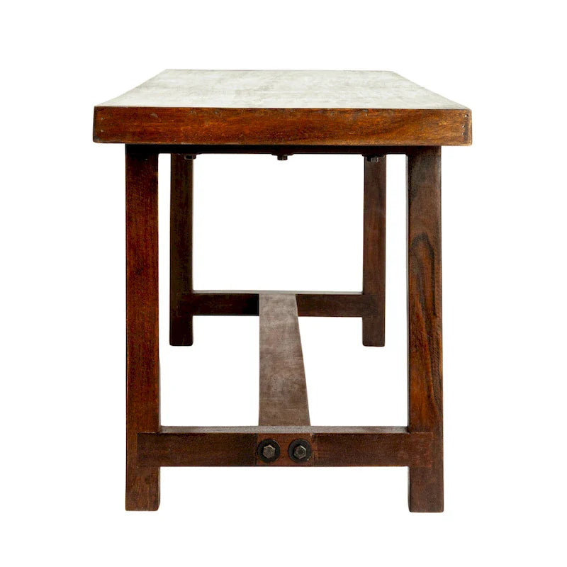 Stylish Acacia Trestle Bench 4