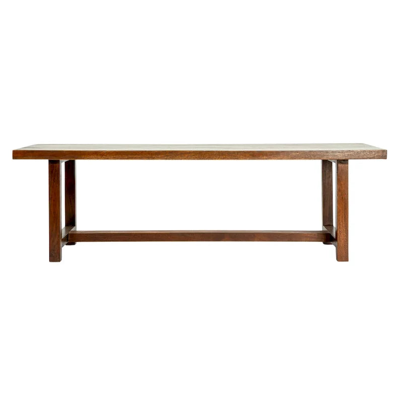 Stylish Acacia Trestle Bench 6