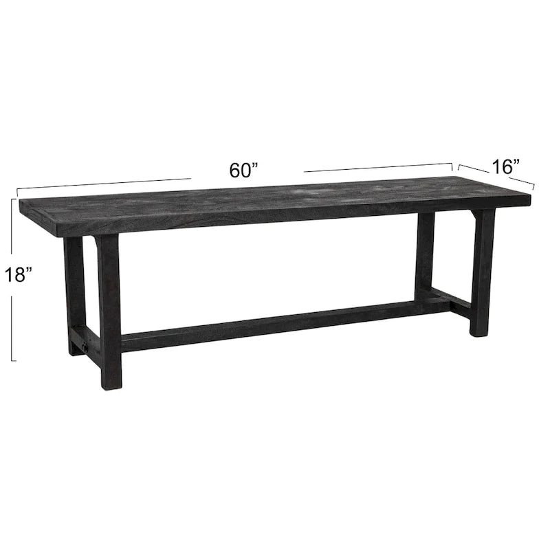 Stylish Acacia Trestle Bench 9