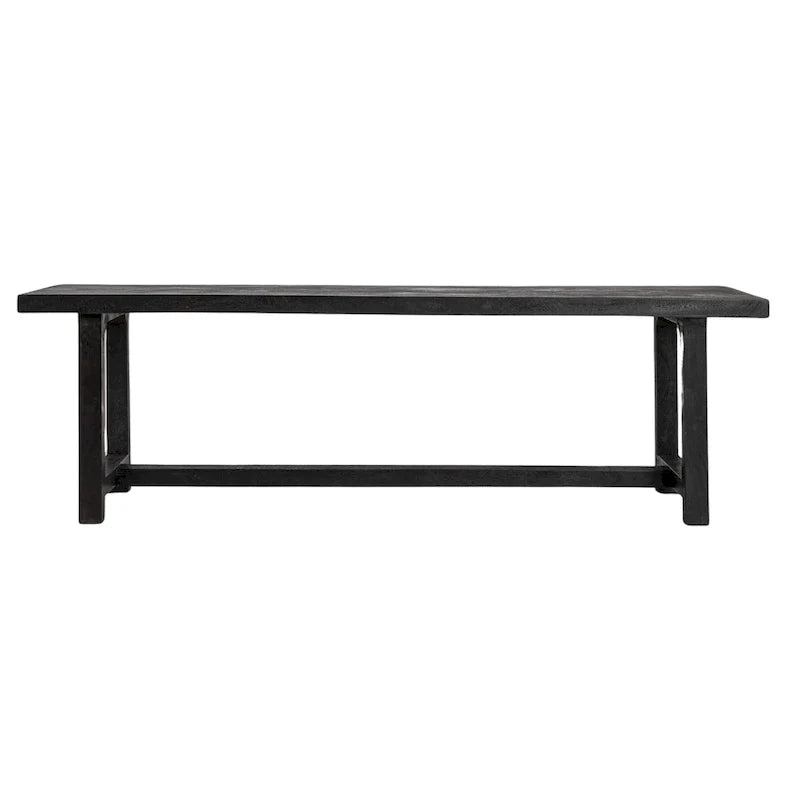 Stylish Acacia Trestle Bench 12