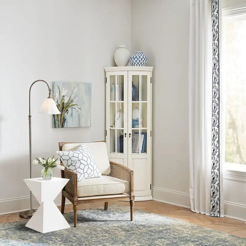 Contemporary Acrylic Accent End Table for Outdoor Use - Dimensions: 18.11"H x 12.6"W x 12.6"L 13