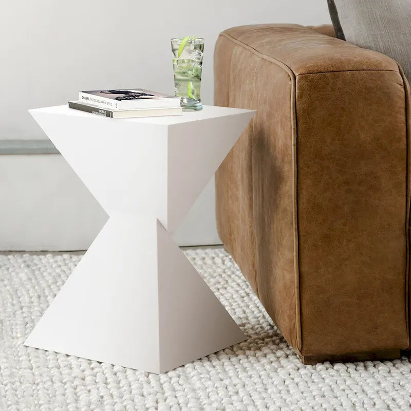 Contemporary Acrylic Accent End Table for Outdoor Use - Dimensions: 18.11"H x 12.6"W x 12.6"L 14