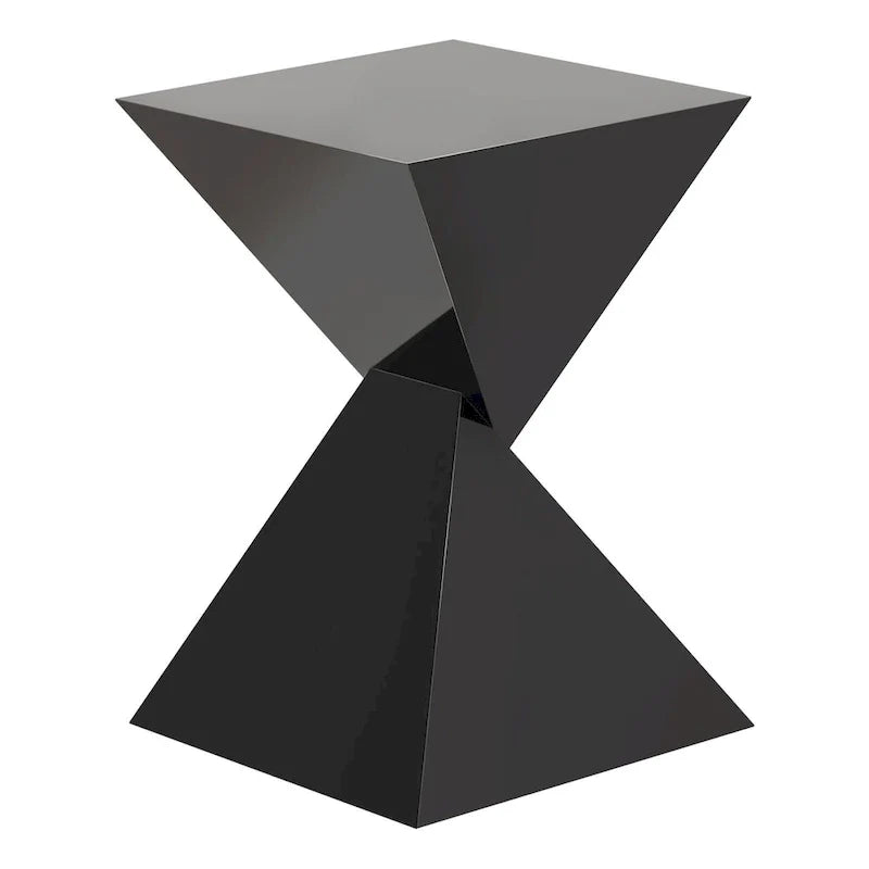 Contemporary Acrylic Accent End Table for Outdoor Use - Dimensions: 18.11"H x 12.6"W x 12.6"L 28