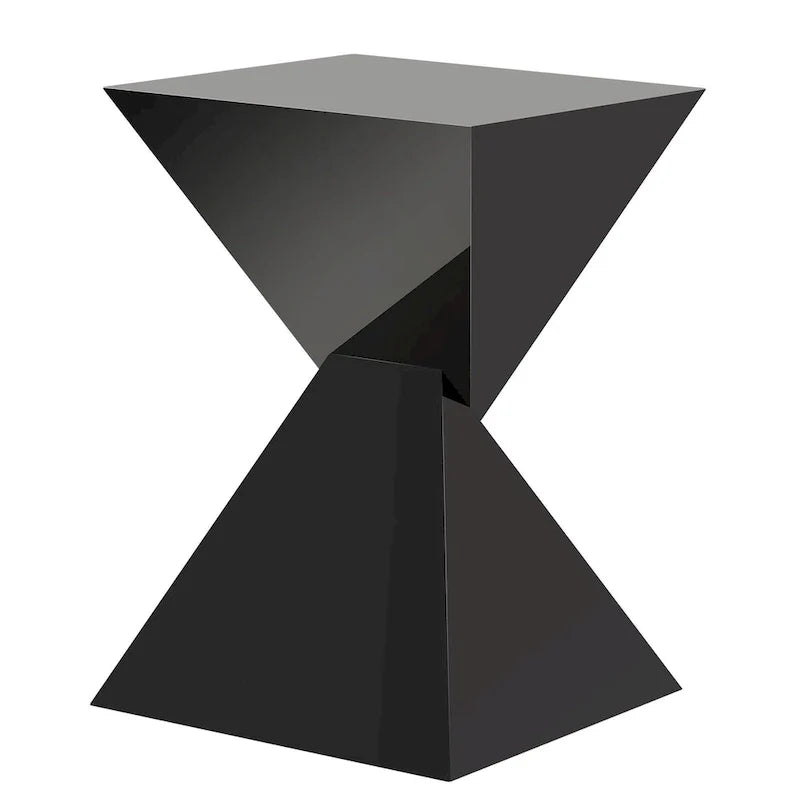 Contemporary Acrylic Accent End Table for Outdoor Use - Dimensions: 18.11"H x 12.6"W x 12.6"L 29