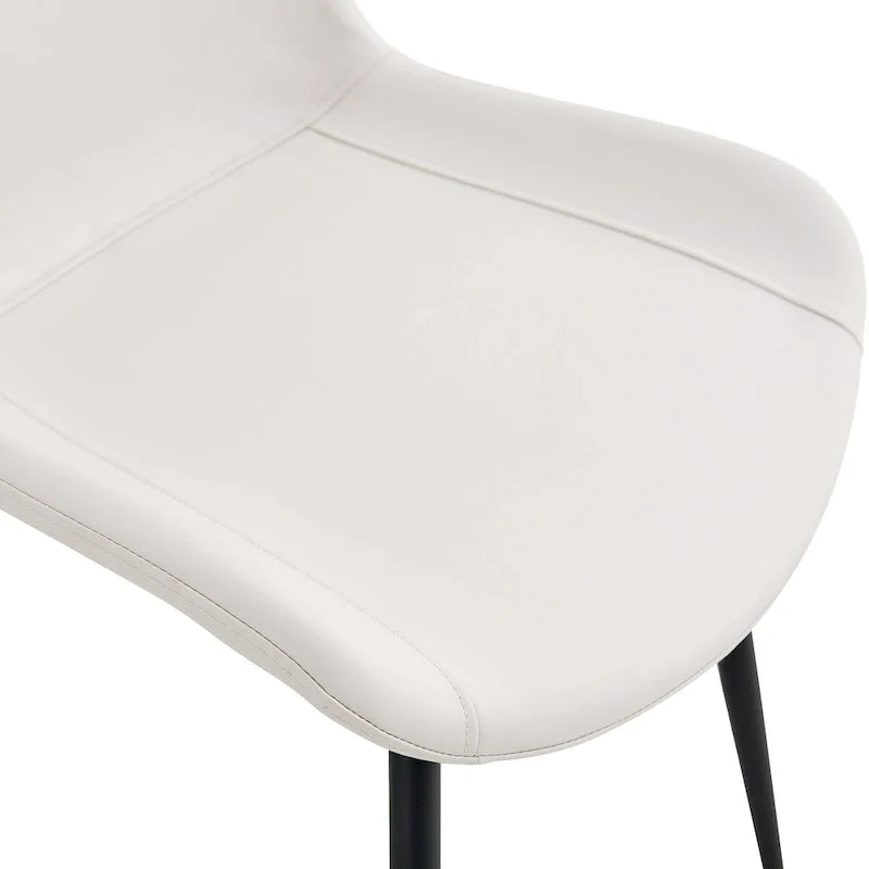 Set of 4 Modern Artificial Leather Dining Chairs for Kitchen 12