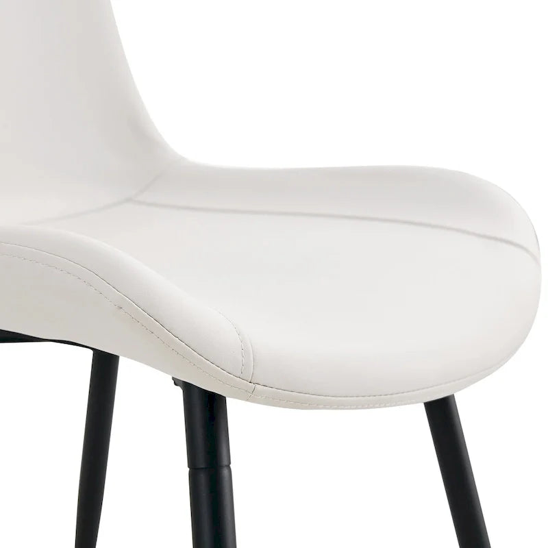 Set of 4 Modern Artificial Leather Dining Chairs for Kitchen 14