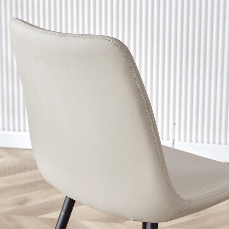 Set of 4 Modern Artificial Leather Dining Chairs for Kitchen 19