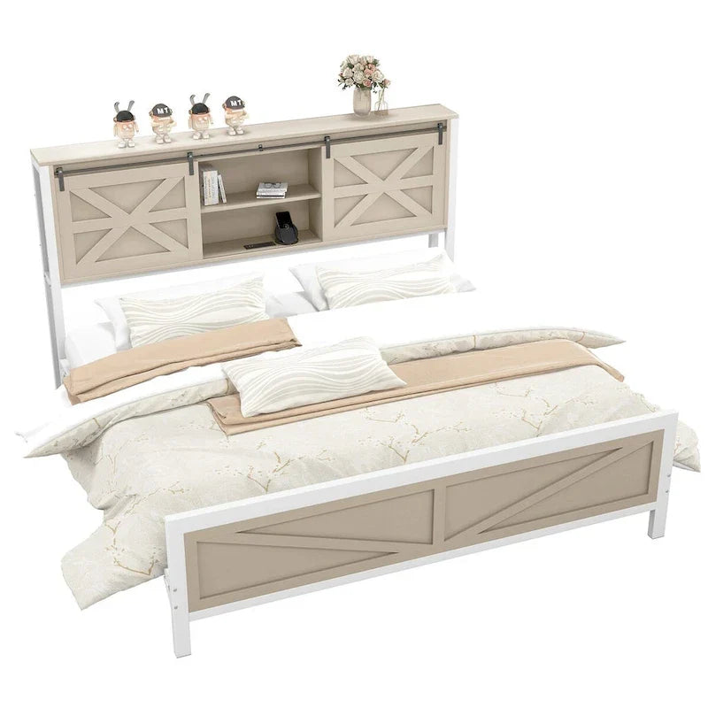 Moasis Farmhouse Oak Bed Frame - Available in Queen and King Sizes 8