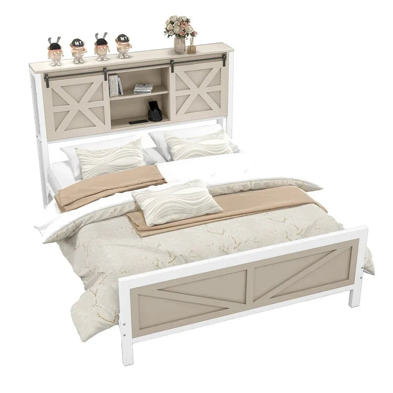 Moasis Farmhouse Oak Bed Frame - Available in Queen and King Sizes 9