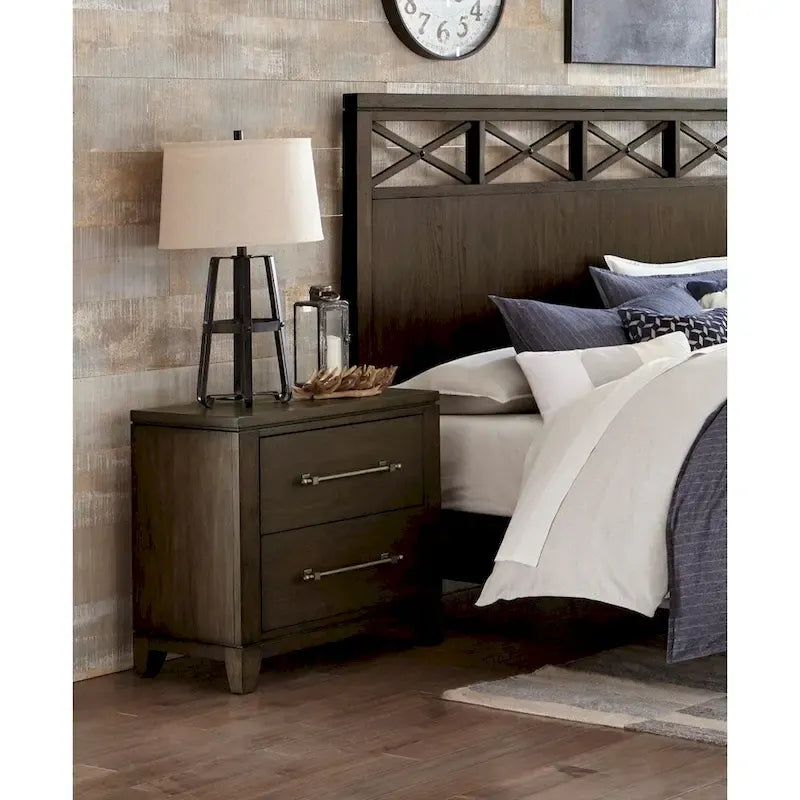 Contemporary Dark Brown 3-Piece Bedroom Set: Bed, Nightstand, and Chest 2