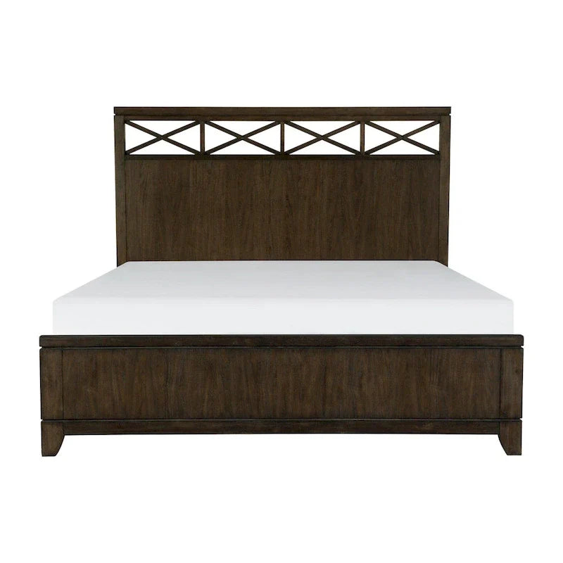 Contemporary Dark Brown 3-Piece Bedroom Set: Bed, Nightstand, and Chest 4