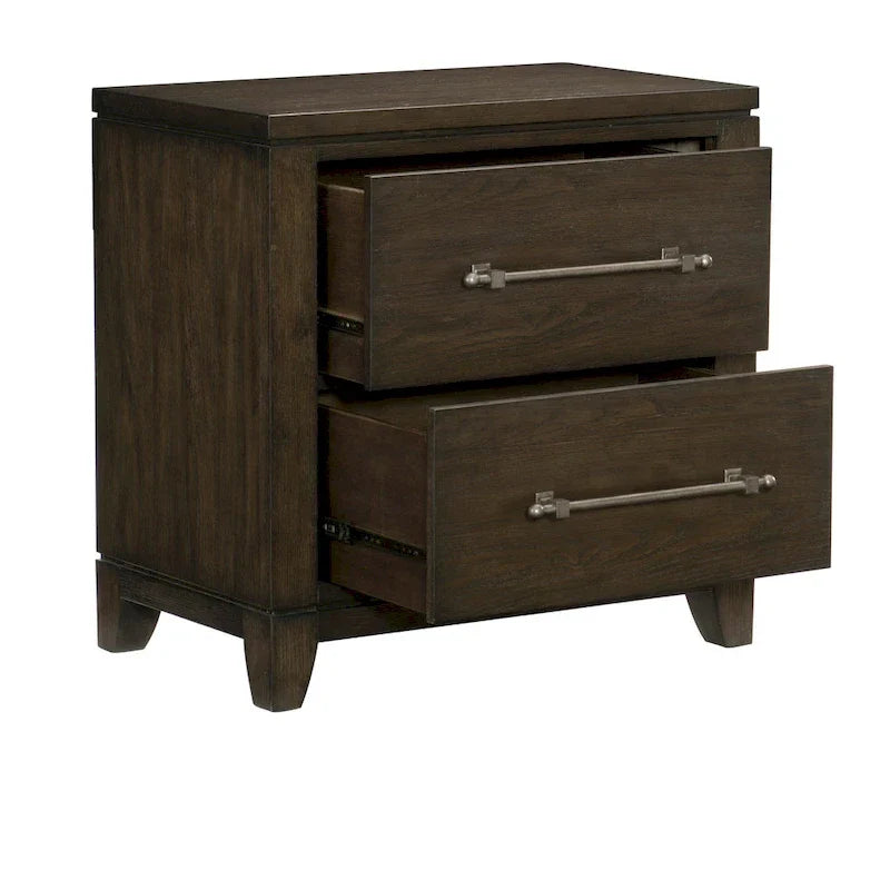 Contemporary Dark Brown 3-Piece Bedroom Set: Bed, Nightstand, and Chest 5
