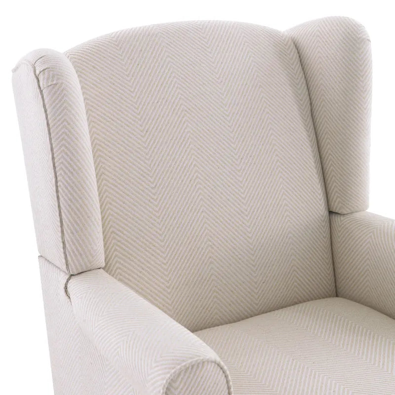 Set of 2 Accent Armchairs with Turned Legs in Blue, Beige, and Grey 25