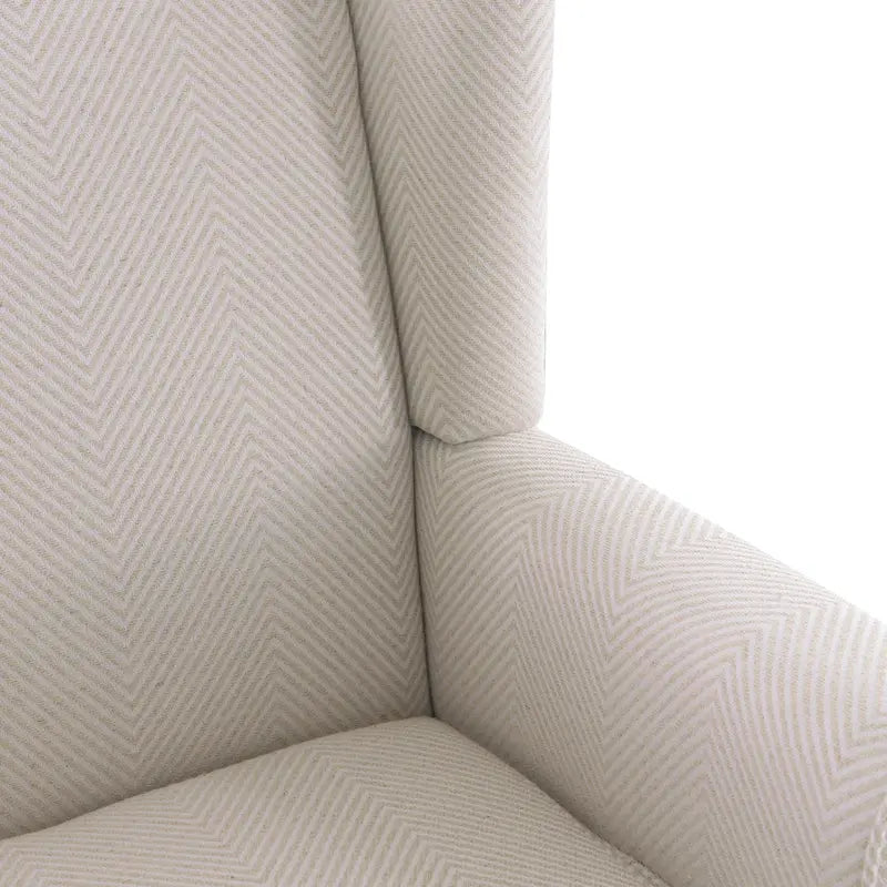 Set of 2 Accent Armchairs with Turned Legs in Blue, Beige, and Grey 26