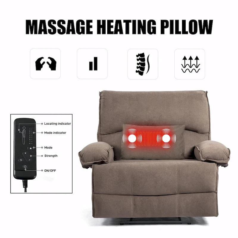 Spacious Manual Recliner Sofa Chair for Living Room 27
