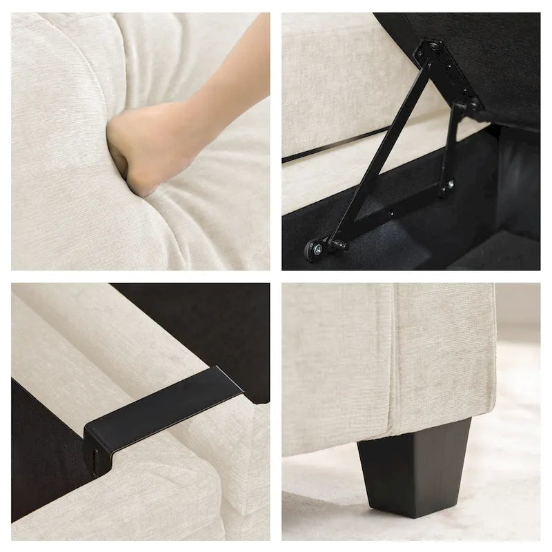 Versatile Chenille Storage Loveseat Sofa 6