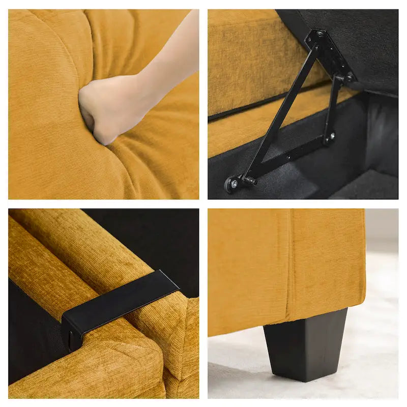 Versatile Chenille Storage Loveseat Sofa 29