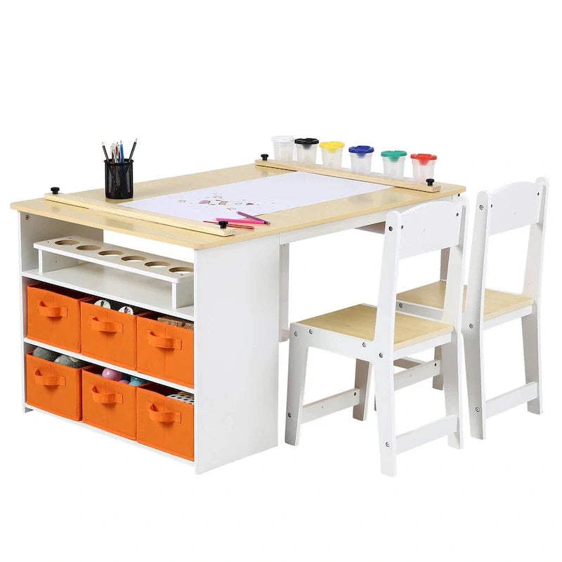 Children's Art Table and Drawing Desk with Ample Storage 8