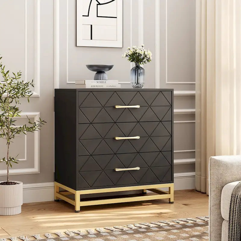 Wooden 3-Drawer Dresser Chest 1