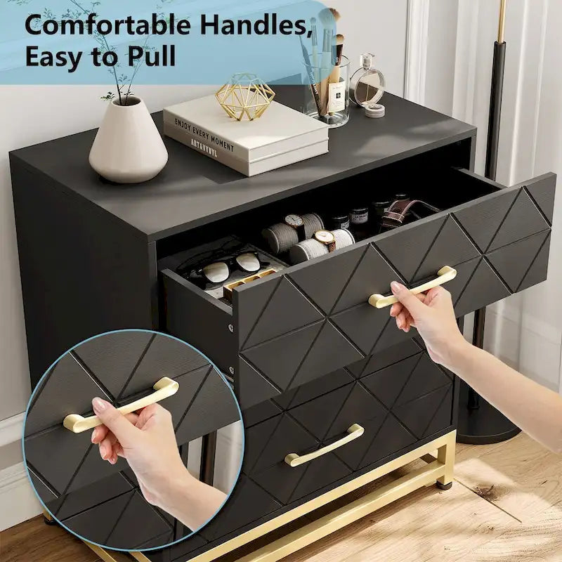 Wooden 3-Drawer Dresser Chest 3