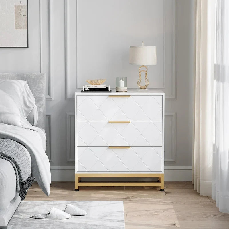 Wooden 3-Drawer Dresser Chest 5