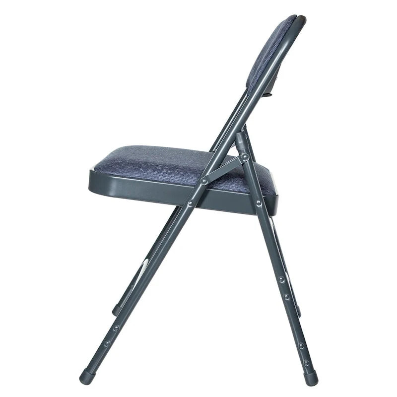 Hampden Furnishings Bernadine Collection Set of 4 Fabric Triple Brace Folding Chairs 8
